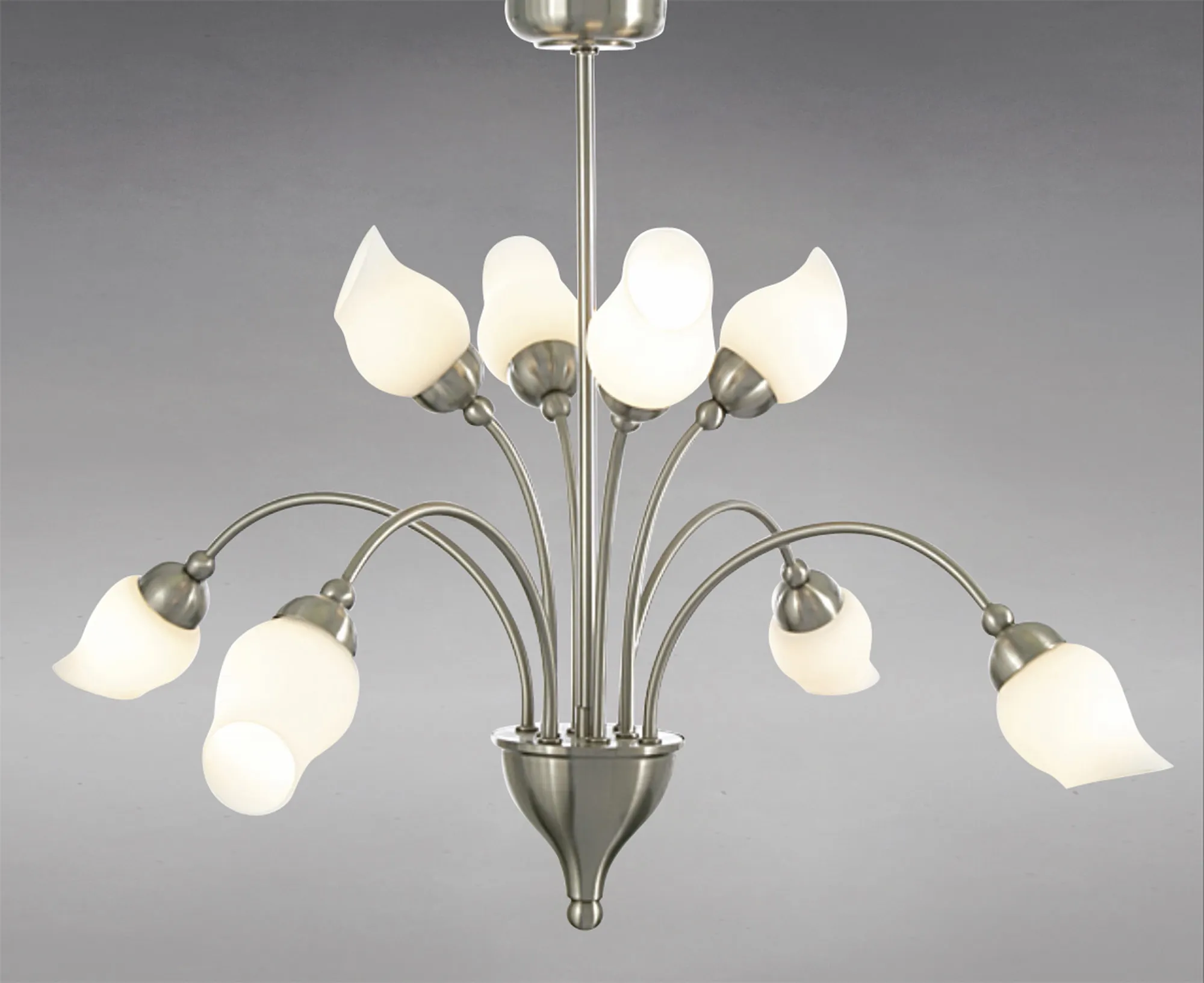 Rimini Satin Chrome Ceiling Lights Diyas Multi Arm Fittings